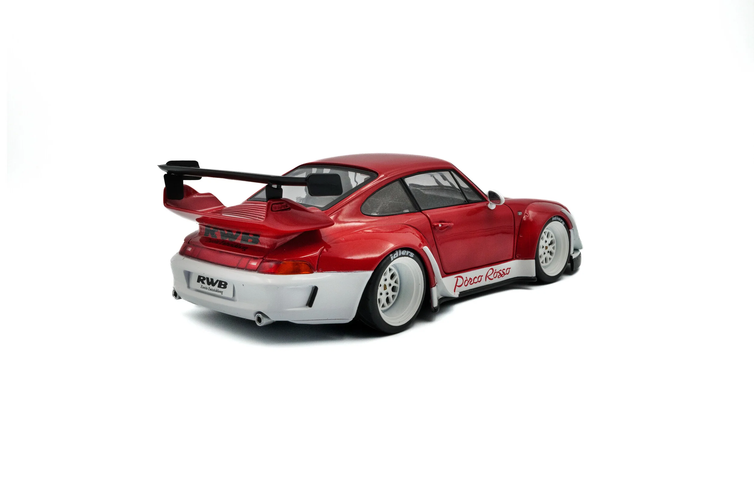 2020 RWB Body Kit Porco Rosso – Red/White Diecast 1:18 Scale Model - Solido S1808505 - Image 5