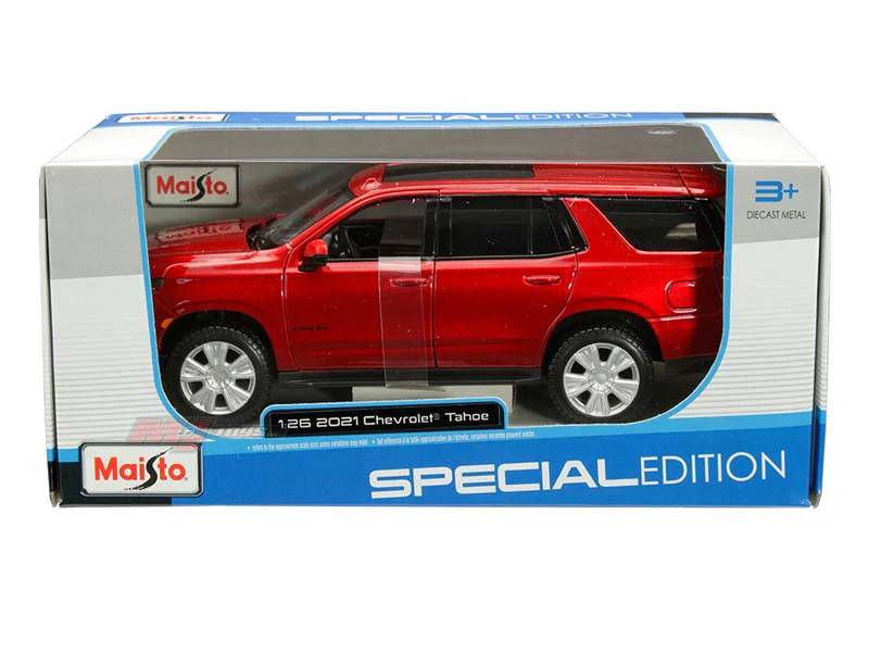 2021 Chevrolet Tahoe Red (Special Edition) Diecast 1:26 Scale Model - Maisto 31533RD - Image 2