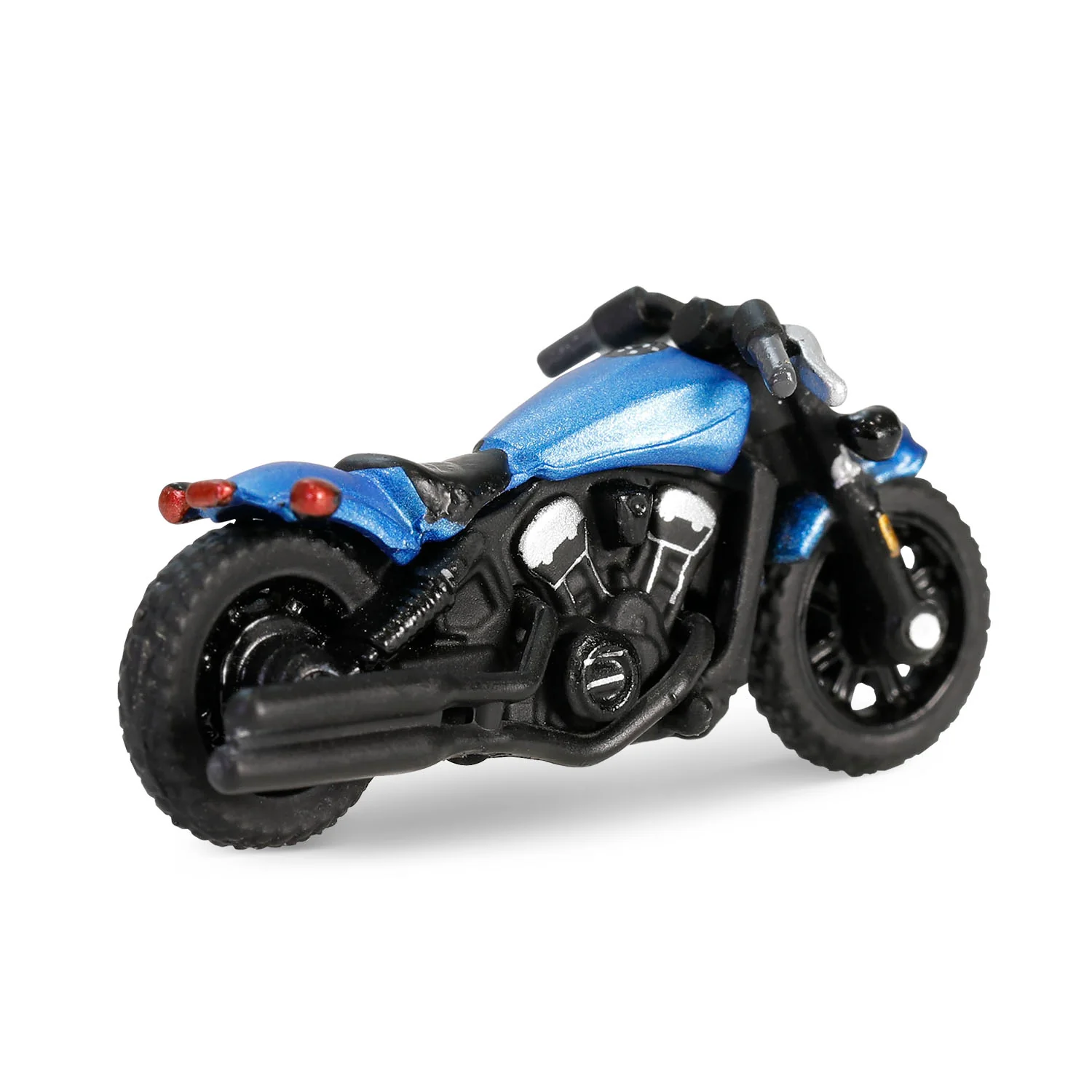 2021 Ford Bronco Black Diamond Blue Metallic w/ Trailer & Motorcycle - (Hitch & Tow Series 32) Diecast 1:64 Scale Model - Greenlight 32320C - Image 4