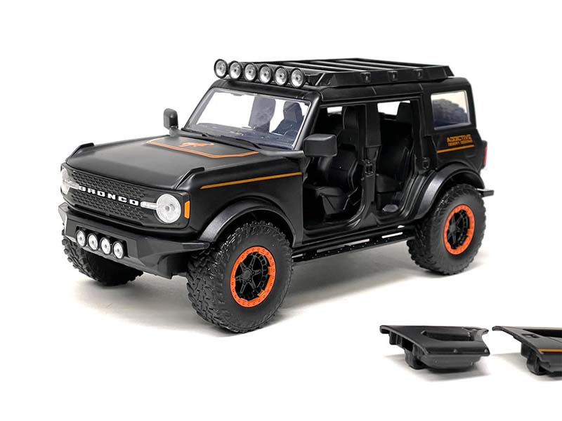 2021 Ford Bronco Custom Matte Black (Just Trucks) Diecast 1:24 Scale Models - Jada 34287 - Image 2