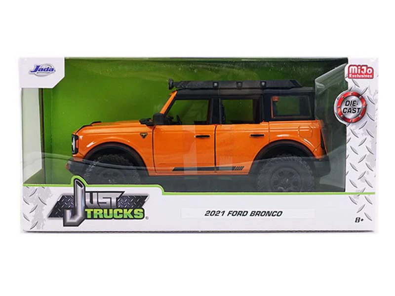2021 Ford Bronco Off Road 4×4 Orange (Just Trucks) Diecast 1:24 Scale Model - Jada 34289 - Image 3