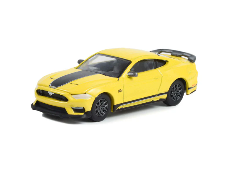 2021 Ford Mustang Mach 1 - Grabber Yellow (GL Muscle Series 27) Diecast 1:64 Scale Model - Greenlight 13320F