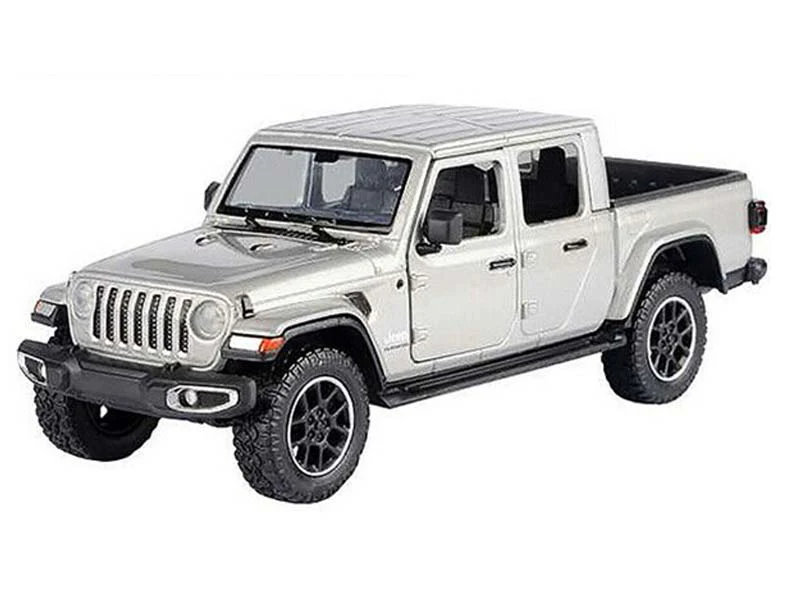 2021 Jeep Gladiator Overland - Silver Closed Top (Timeless Legends) Diecast 1:27 Scale Model - Motormax 79365SIL