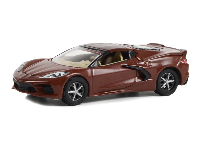 2022 Chevrolet Corvette C8 Stingray Coupe - Caffeine Metallic (Showroom Floor) Series 2 Diecast 1:64 Scale Model Car - Greenlight 68020B