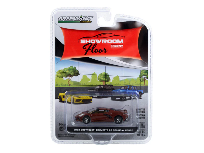 2022 Chevrolet Corvette C8 Stingray Coupe - Caffeine Metallic (Showroom Floor) Series 2 Diecast 1:64 Scale Model Car - Greenlight 68020B - Image 2