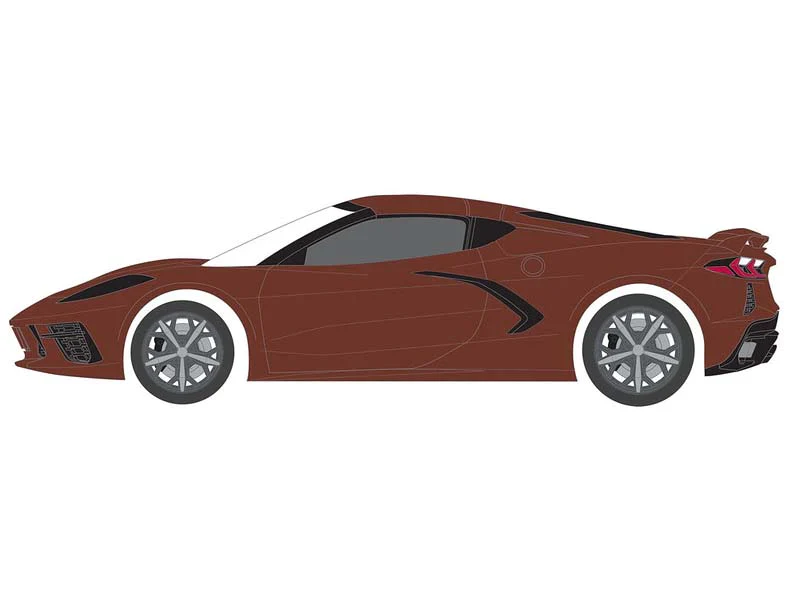 2022 Chevrolet Corvette C8 Stingray Coupe - Caffeine Metallic (Showroom Floor) Series 2 Diecast 1:64 Scale Model Car - Greenlight 68020B - Image 3