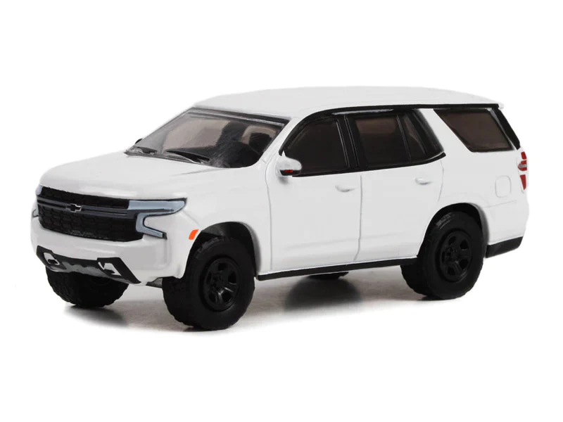 2022 Chevrolet Tahoe Police Pursuit Vehicle (PPV) White w/ Lights - Hot Pursuit (Hobby Exclusive) Diecast 1:64 Scale Model - Greenlight 43001 - Image 2