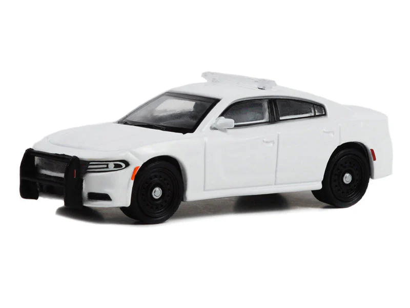 2022 Dodge Charger Pursuit White - Hot Pursuit w/ Lights (Hobby Exclusive) Diecast 1:64 Scale Model - Greenlight 43002 - Image 4
