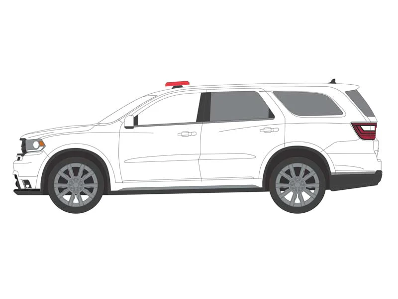 2022 Dodge Durango Pursuit White - Hot Pursuit w/ Lights (Hobby Exclusive) Diecast 1:64 Scale Model - Greenlight 43003 - Image 2