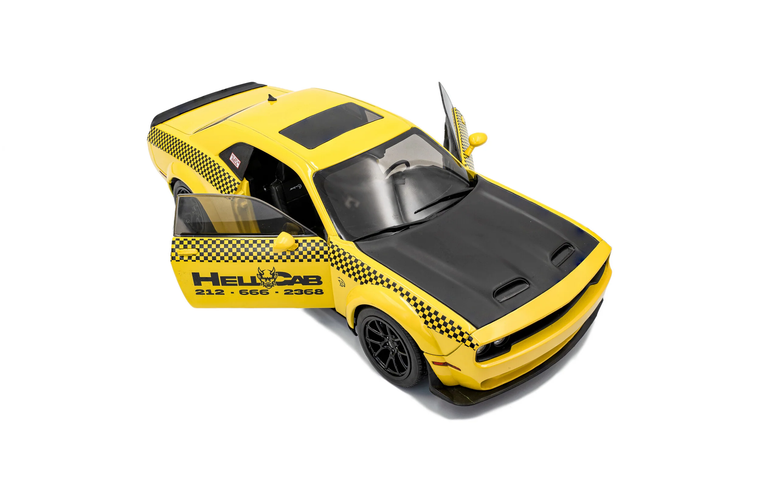 2023 Dodge Challenger SRT Hellcat Redeye Widebody - NYC Hellcab Diecast 1:18 Scale Model - Solido S1805716 - Image 2