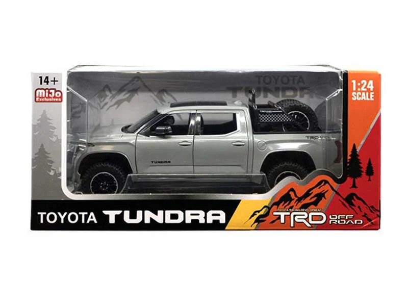 2023 Toyota Tundra TRD Off-Road 4×4 – Cement Grey Diecast 1:24 Scale Model - H08555RCM - Image 4