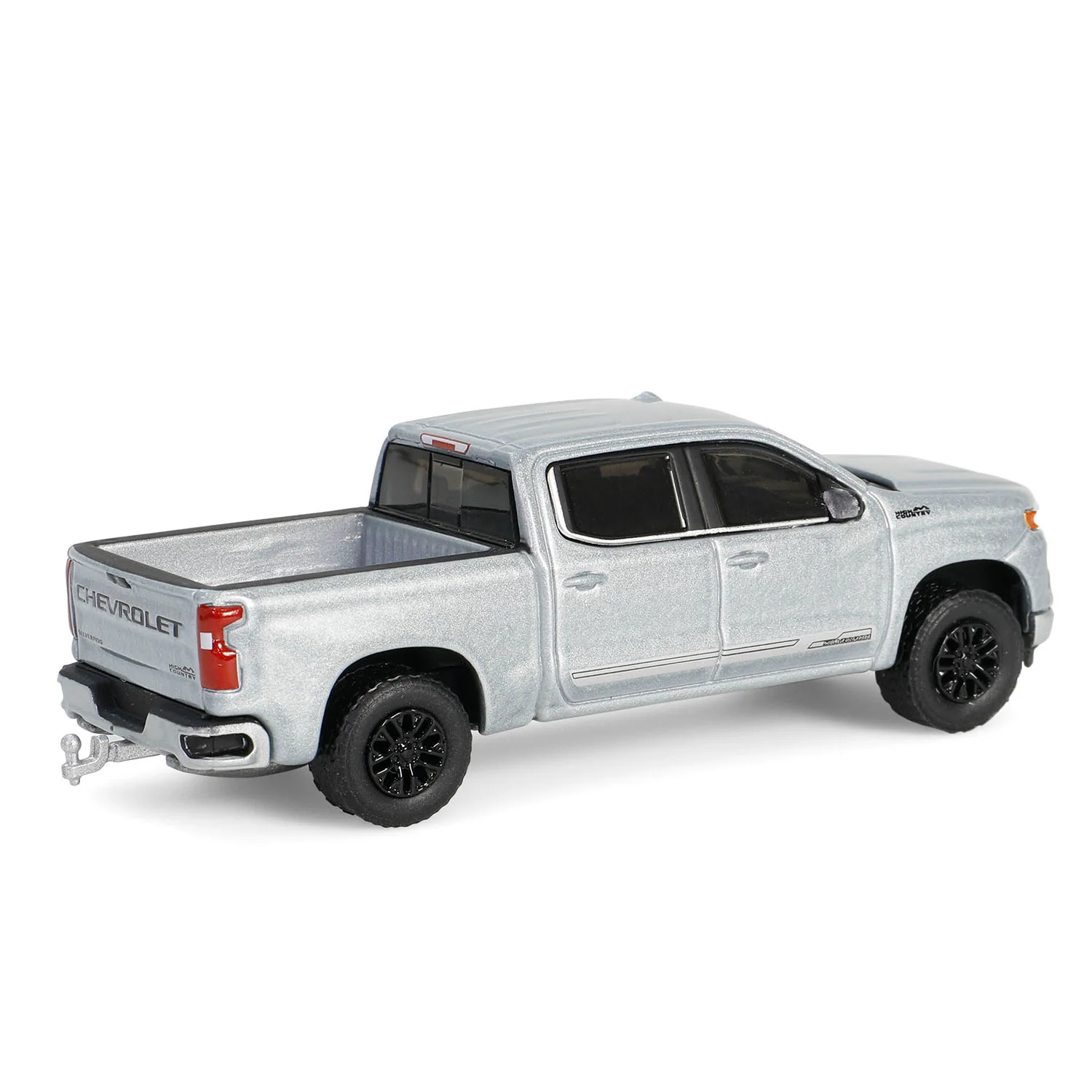 2024 Chevrolet Silverado High Country - Sterling Gray Metallic w/ Pop-Up Camper - (Hitch & Tow Series 32) Diecast 1:64 Scale Model - Greenlight 32320D - Image 6