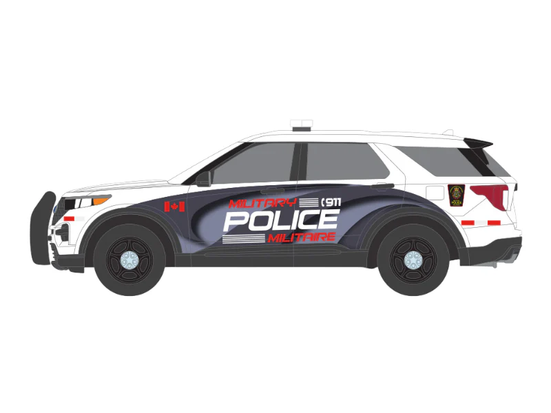 2024 Ford Police Interceptor Utility - Canada Military (Hot Pursuit - Canada Special Edition) Diecast 1:64 Scale Model - Greenlight 43065E - Image 8