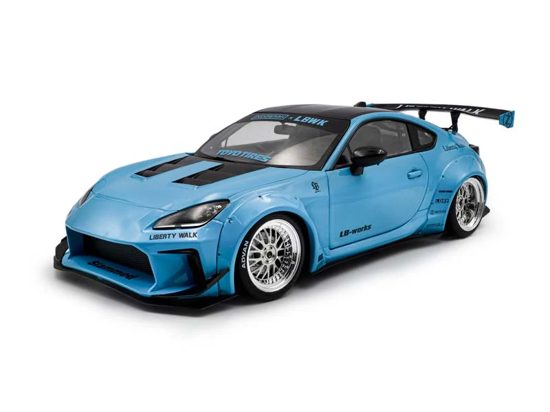 2024 Toyota GR86 Liberty Walk Body Kit – Baby Blue Diecast 1:18 Scale Model - Solido S1813601
