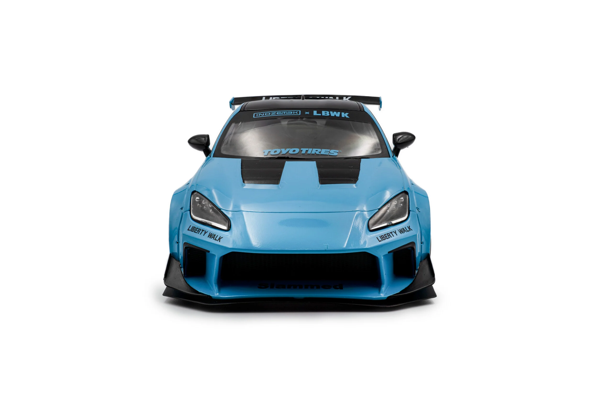 2024 Toyota GR86 Liberty Walk Body Kit – Baby Blue Diecast 1:18 Scale Model - Solido S1813601 - Image 3