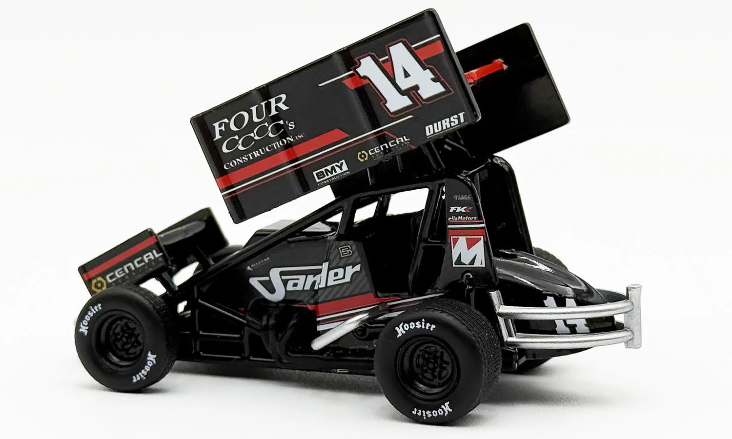 2025 #14 Four CCCC's Construction Sprint Car - Spencer Bayston Diecast 1:50 Scale Model - ACME A5025006 - Image 2