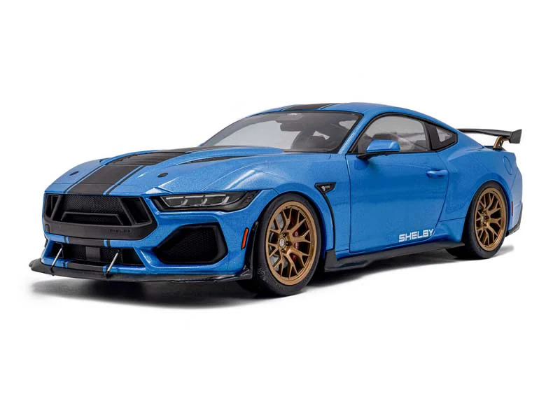2025 Ford Mustang Shelby Super Snake Grabber Blue Metallic Diecast 1:18 Scale Model - Solido S1813802