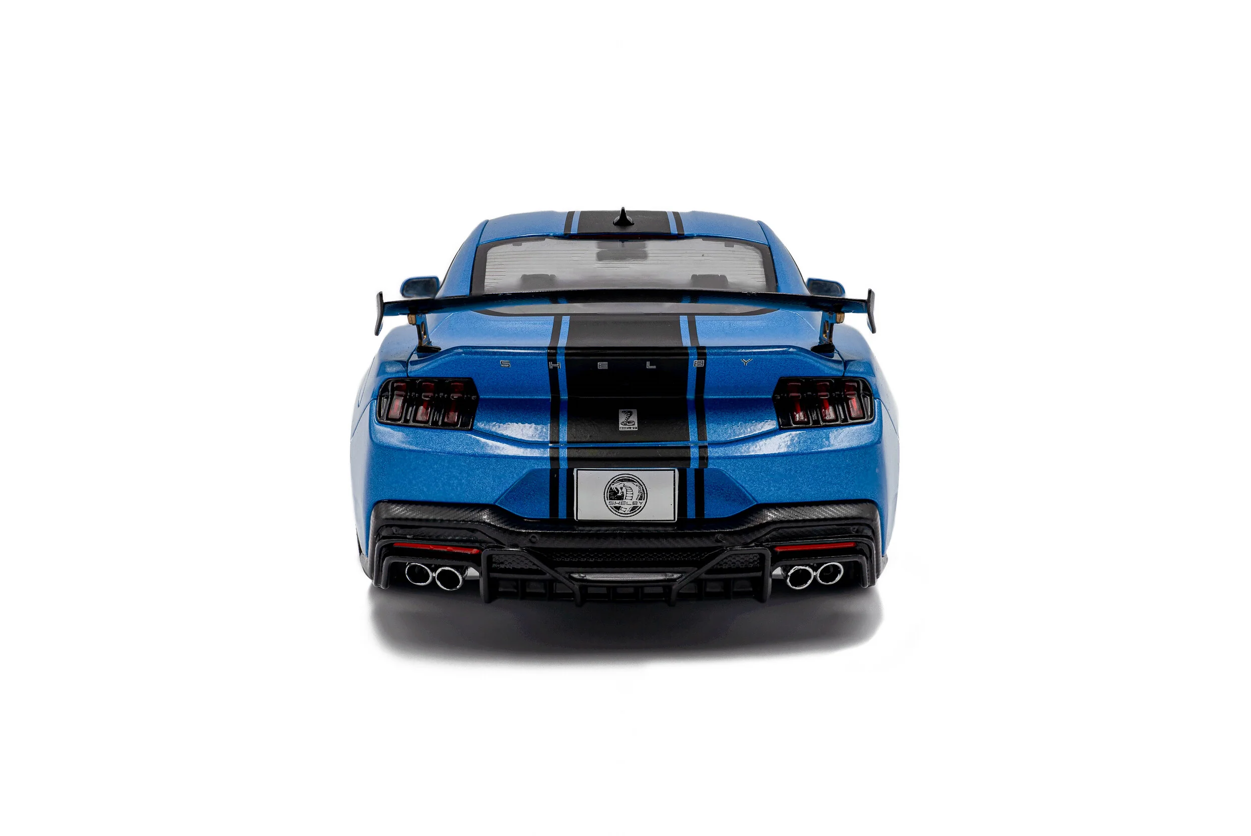 2025 Ford Mustang Shelby Super Snake Grabber Blue Metallic Diecast 1:18 Scale Model - Solido S1813802 - Image 3