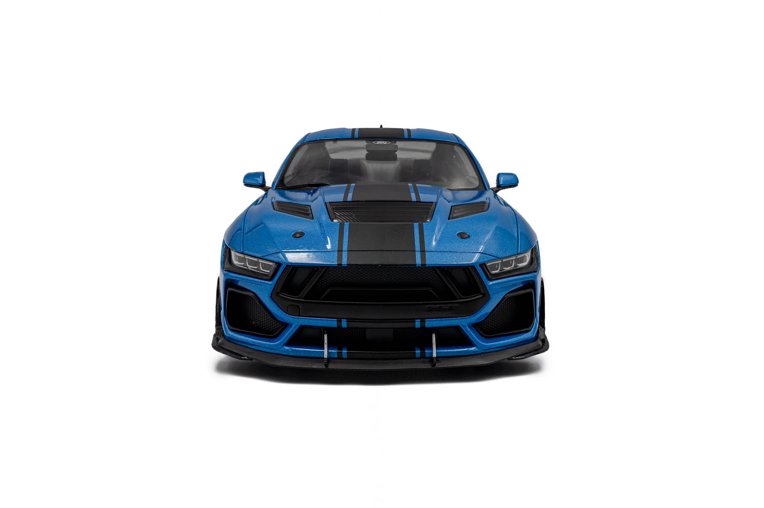 2025 Ford Mustang Shelby Super Snake Grabber Blue Metallic Diecast 1:18 Scale Model - Solido S1813802 - Image 5