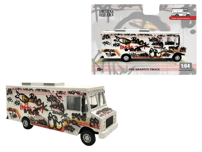Food Truck – Graffiti Style Diecast 1:64 Scale Model - American Diorama AD70102
