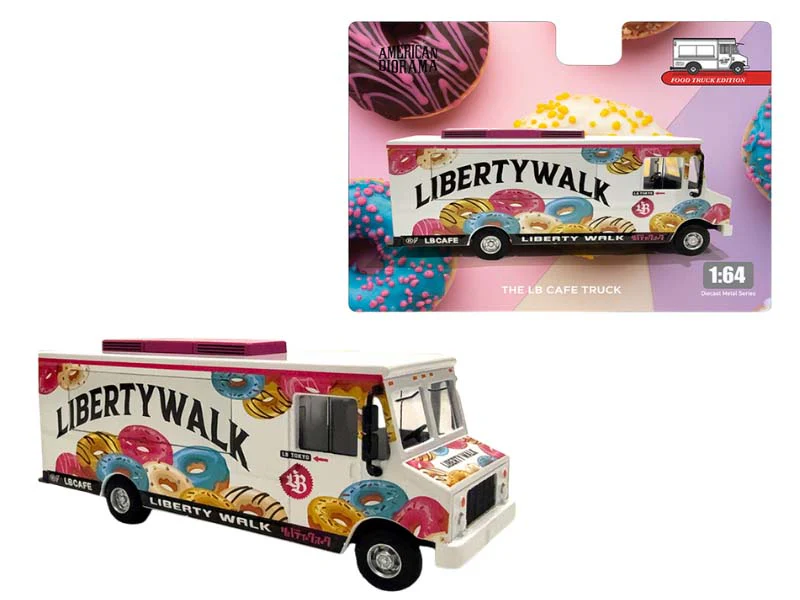 24 PACK Food Truck – Liberty Walk LB Cafe Truck Diecast 1:64 Scale Model - American Diorama AD70103 - Image 2