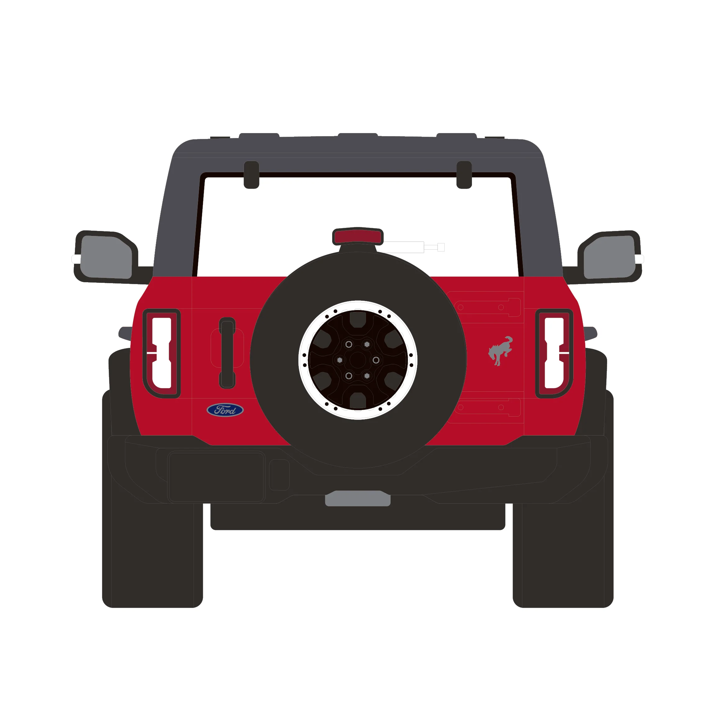 48 PACK 2024 Ford Bronco 4-Door Badlands - Hot Pepper Red Metallic (Showroom Floor Series 7) Diecast 1:64 Scale Model - Greenlight 68070C - Image 8