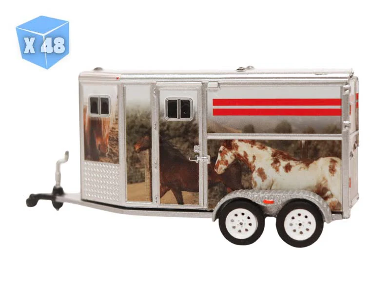 48 PACK Horse Trailer - Custom Horse Wrap (Down on the Farm Series 11) Diecast 1:64 Scale Model - Greenlight 48110F - Image 7