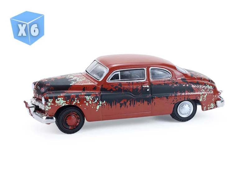 6 PACK 1949 Mercury Eight - Barn Find (Down on the Farm Series 11) Diecast 1:64 Scale Model - Greenlight 48110A