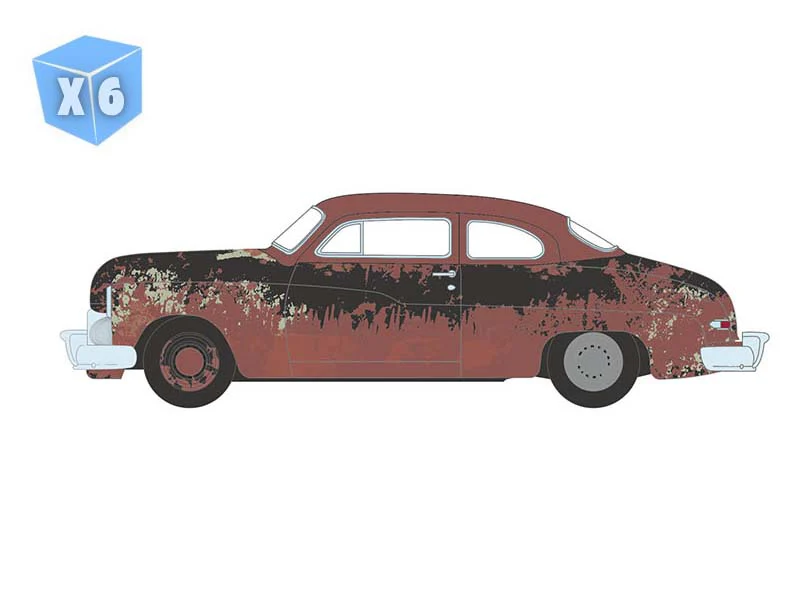 6 PACK 1949 Mercury Eight - Barn Find (Down on the Farm Series 11) Diecast 1:64 Scale Model - Greenlight 48110A - Image 8
