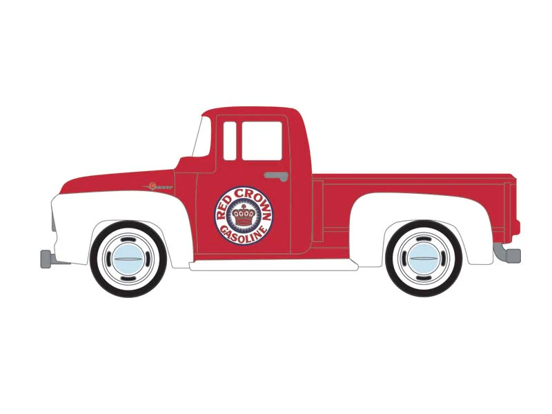 6 PACK 1954 Ford F-100 - Red Crown (Blue Collar Collection Series 14) Diecast 1:64 Scale Model - Greenlight 35300A - Image 8