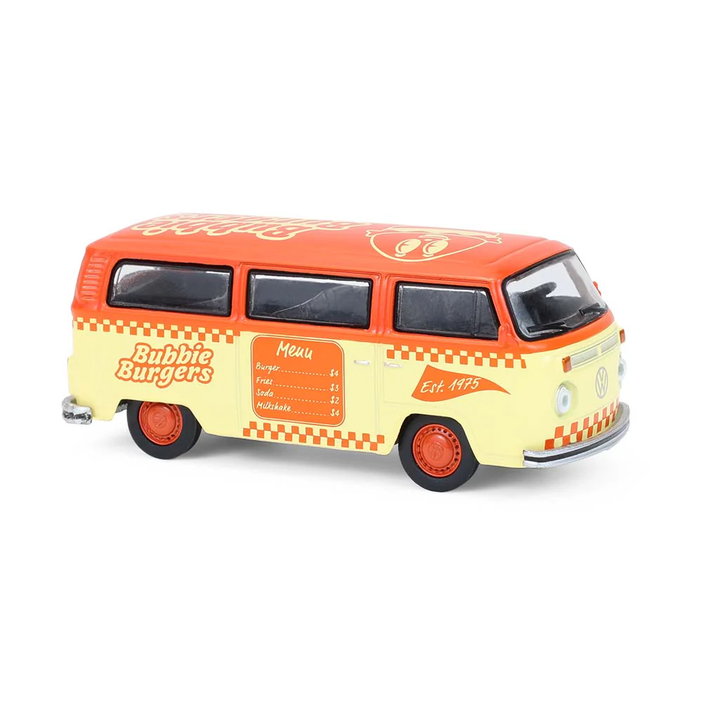 6 PACK 1975 Volkswagen Type 2 (T2B) - Food Truck (Blue Collar Collection Series 14) Diecast 1:64 Scale Model - Greenlight 35300C - Image 2