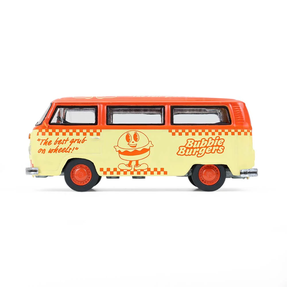 6 PACK 1975 Volkswagen Type 2 (T2B) - Food Truck (Blue Collar Collection Series 14) Diecast 1:64 Scale Model - Greenlight 35300C - Image 6