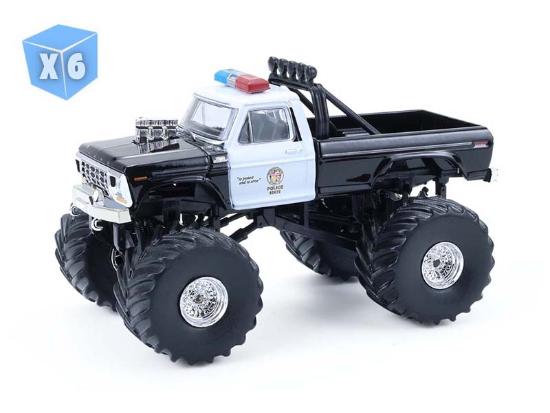 6 PACK 1978 Ford F-250 – LAPD (Kings of Crunch Special Edition – Hot Pursuit) Diecast 1:64 Scale Model - Greenlight 49170A