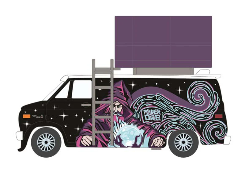1978 GMC Vandura Custom Van - Wizard w/ Camp'otel Cartop Sleeper Tent (The Great Outdoors Series 4) Diecast 1:64 Scale Model - Greenlight 38080C - Image 4