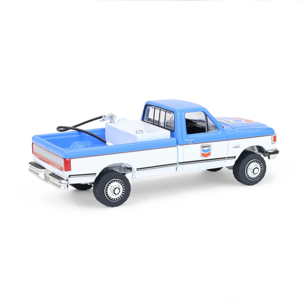 1991 Ford F-250 XL – Chevron (Blue Collar Collection Series 14) Diecast 1:64 Scale Model - Greenlight 35300D - Image 2