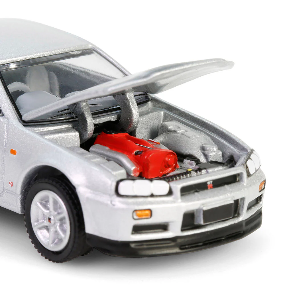 48 PACK 1999 Nissan Skyline V-Spec (R34) - Sonic Silver (Anniversary Collection Series 17) Diecast 1:64 Scale Model - Greenlight 28160E - Image 5