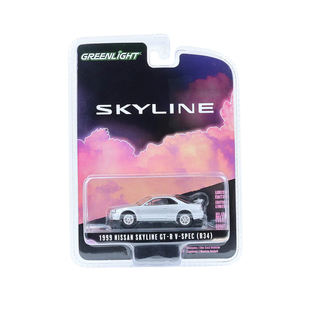 48 PACK 1999 Nissan Skyline V-Spec (R34) - Sonic Silver (Anniversary Collection Series 17) Diecast 1:64 Scale Model - Greenlight 28160E - Image 8