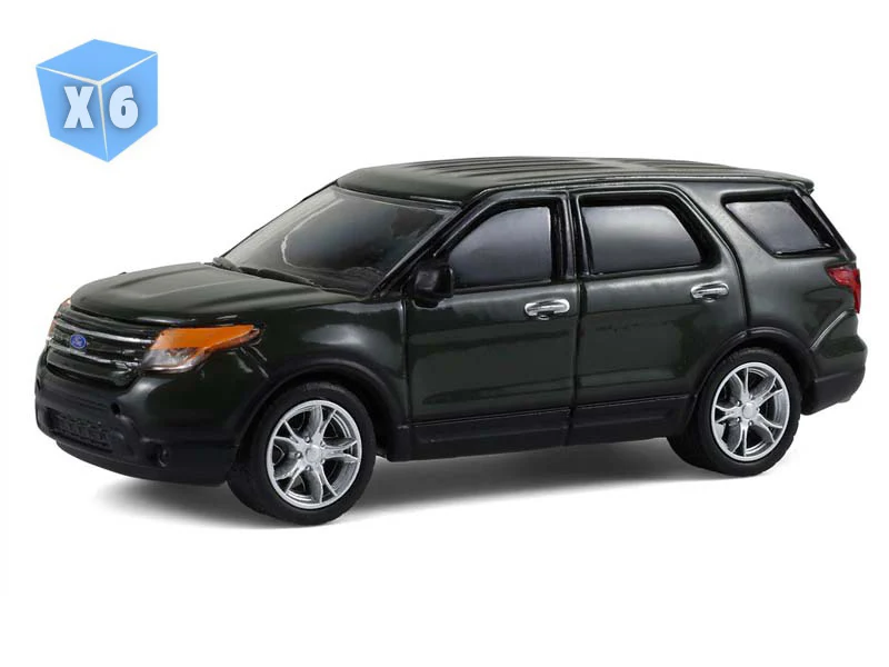 6 PACK 2015 Ford Explorer - NCIS: New Orleans (Hollywood Series 43) Diecast 1:64 Scale Model - Greenlight 62040A