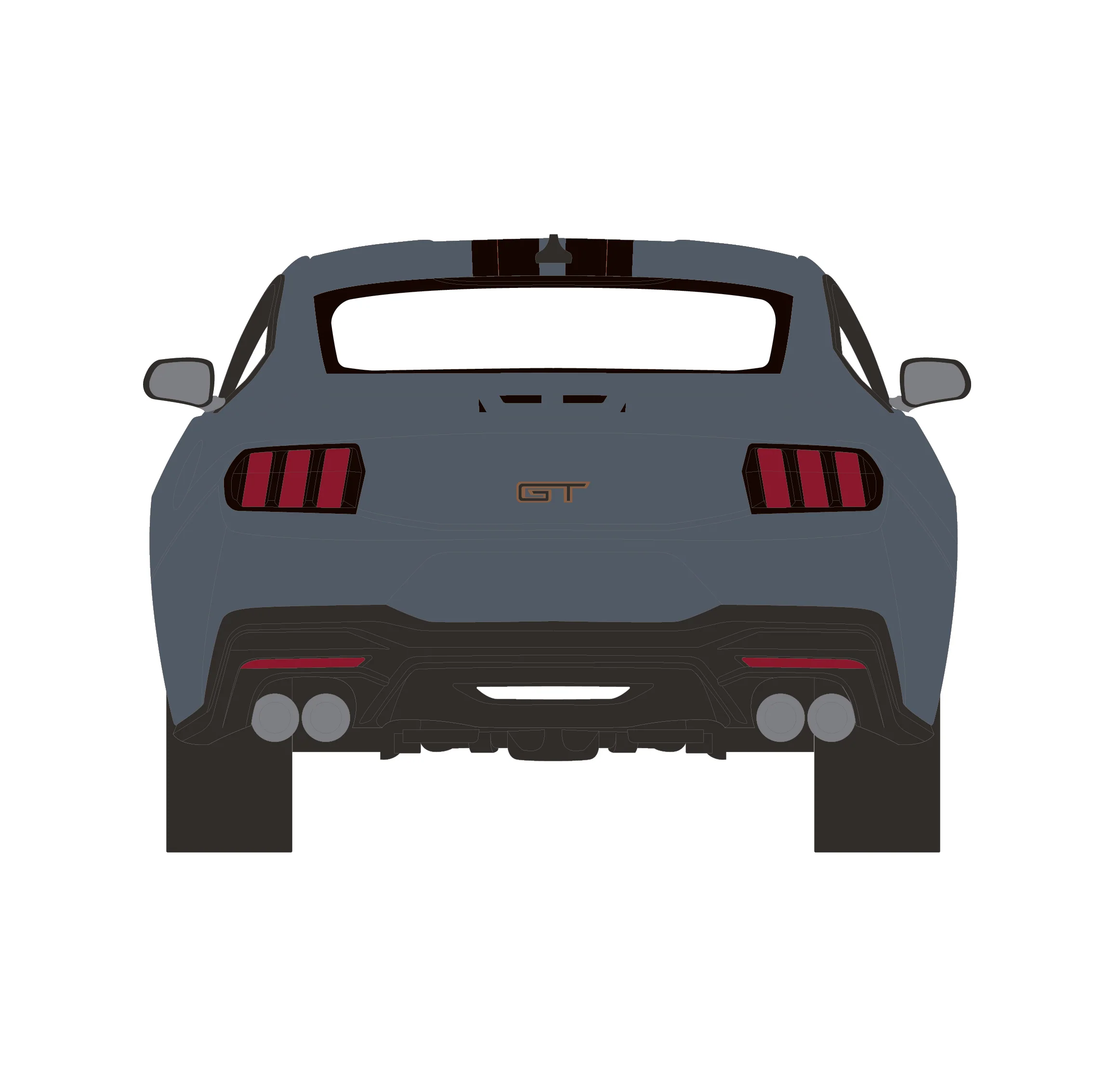 6 PACK 2024 Ford Mustang GT – Dark Matter Gray – Bronze Appearance Package (Showroom Floor Series 7) Diecast 1:64 Scale Model - Greenlight 68070B - Image 3