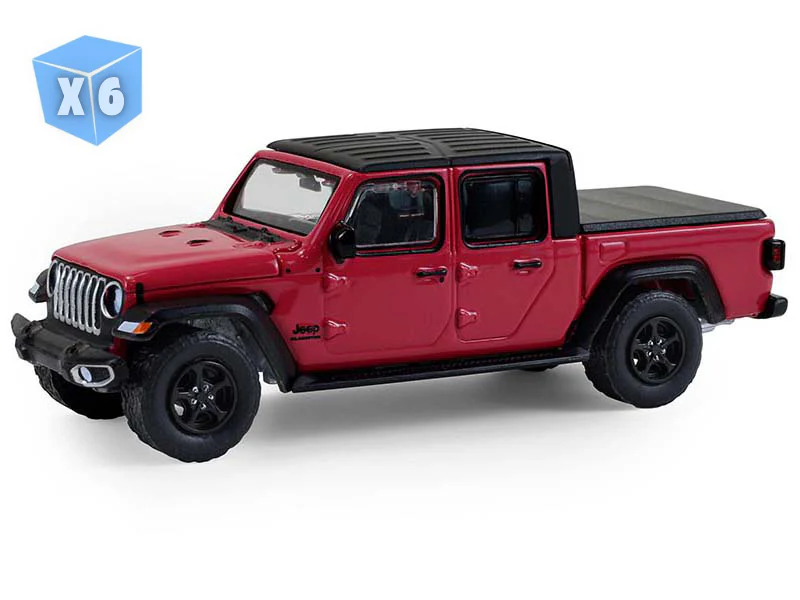6 PACK 2024 Jeep Gladiator – Tuscadero (Showroom Floor Series 7) Diecast 1:64 Scale Models - Greenlight 68070F