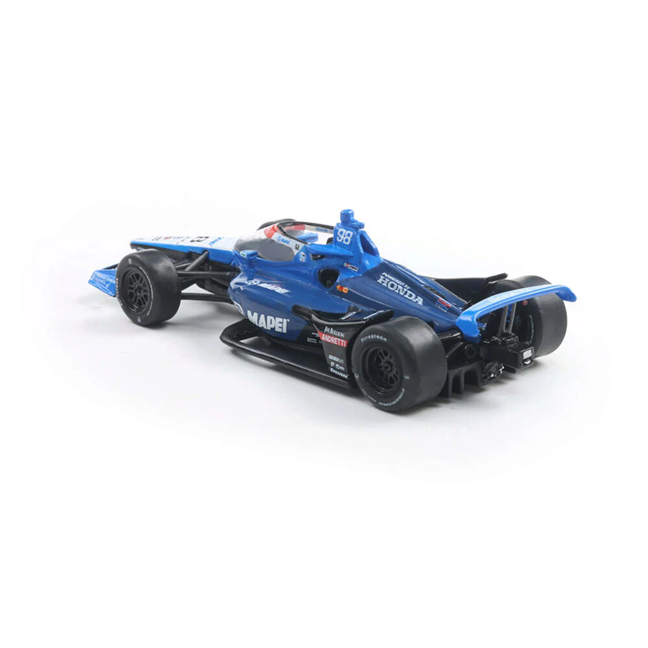 #98 Marco Andretti / Andretti Global, TBD - Road Course (2025 NTT IndyCar Series) Diecast 1:64 Scale Model - IXO America IND64022 - Image 6
