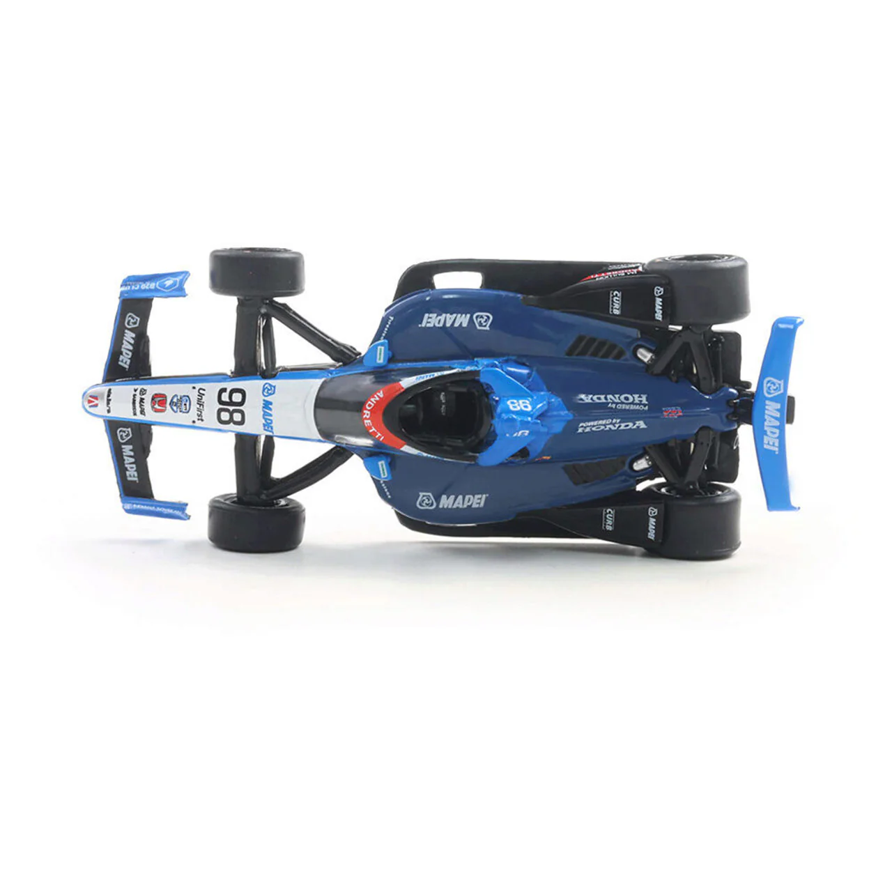 #98 Marco Andretti / Andretti Global, TBD - Road Course (2025 NTT IndyCar Series) Diecast 1:64 Scale Model - IXO America IND64022 - Image 8