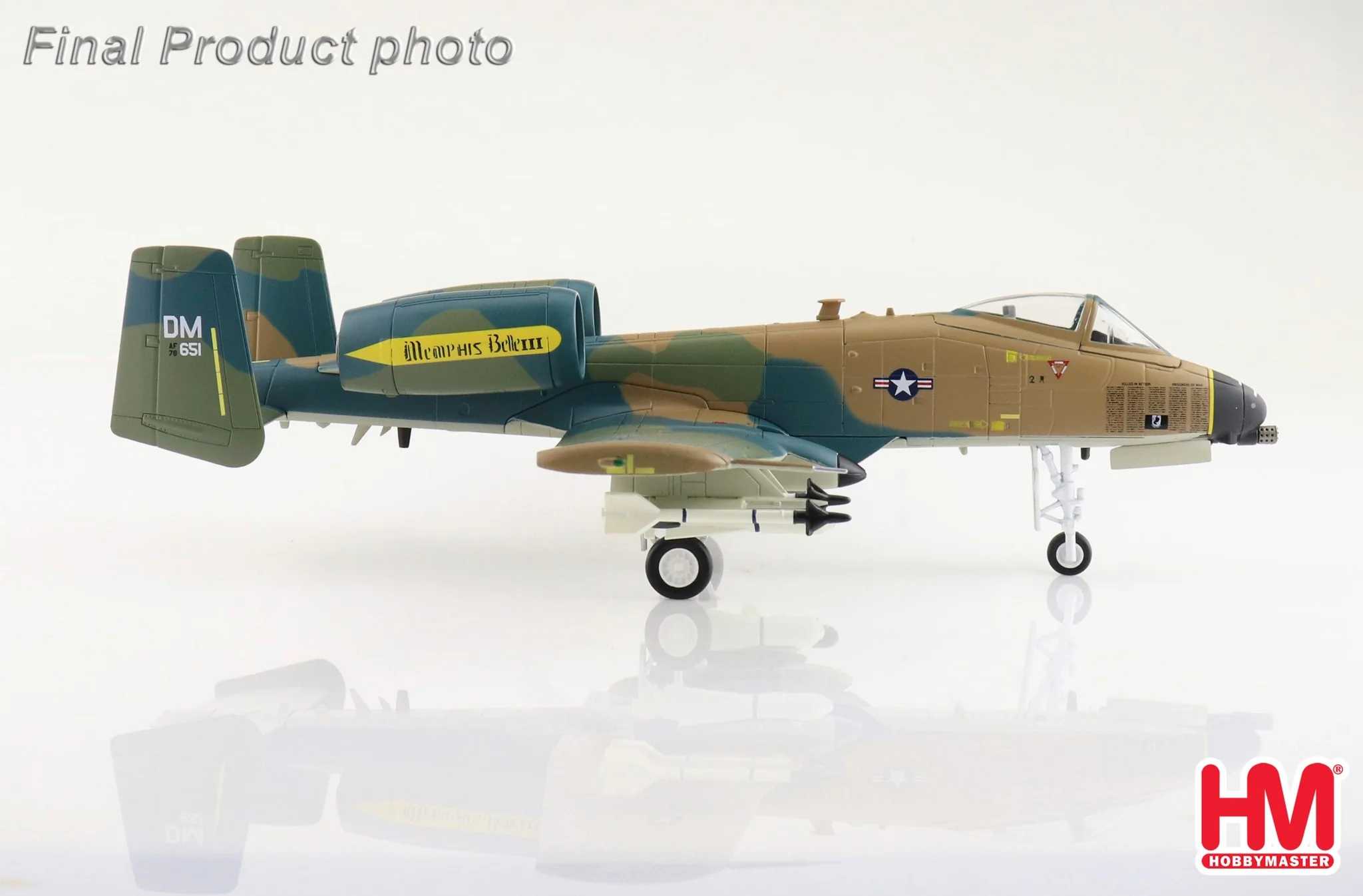 Grumman A-10C Memphis Belle III 78-0651 - Capt. Lindsay "Mad" Johnson - David-Monthan AFB Diecast 1:72 Scale Model - Hobby Master HA1338 - Image 3