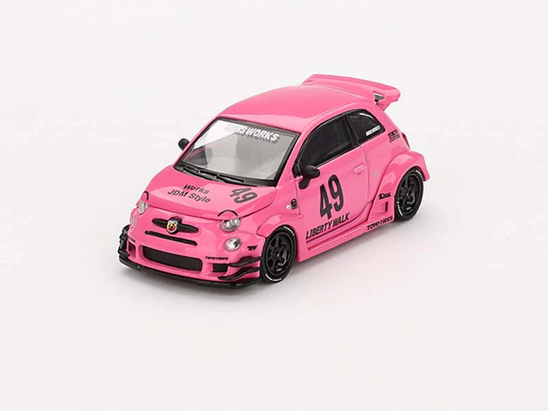 ABARTH 595 LB-WORKS x Abas Works Pink (Mini GT) Diecast 1:64 Scale Model - TSM MGT00851