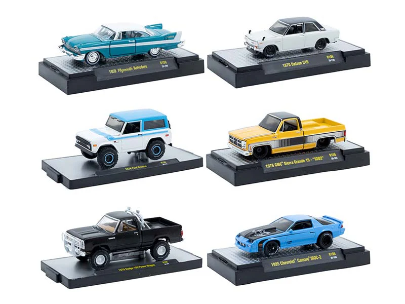 Auto-Thentics Series 106 Assortment SET OF 6 Diecast 1:64 Scale Models - M2 Machines 32500-106