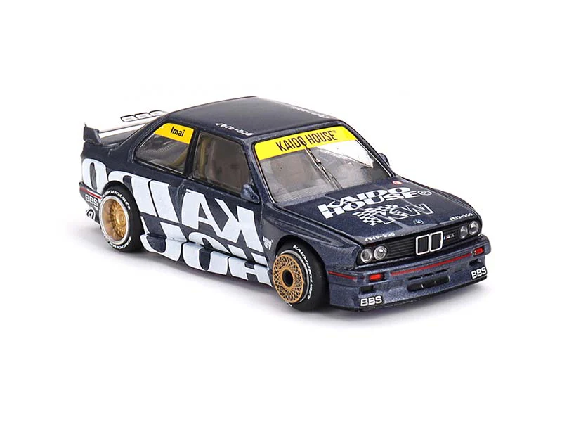 BMW M3 (E30) Kaido Works V1 – Dark Blue (Kaido House x Mini GT) Diecast 1:64 Scale Model - TSM KHMG154