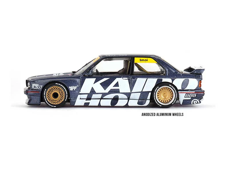 BMW M3 (E30) Kaido Works V1 – Dark Blue (Kaido House x Mini GT) Diecast 1:64 Scale Model - TSM KHMG154 - Image 2