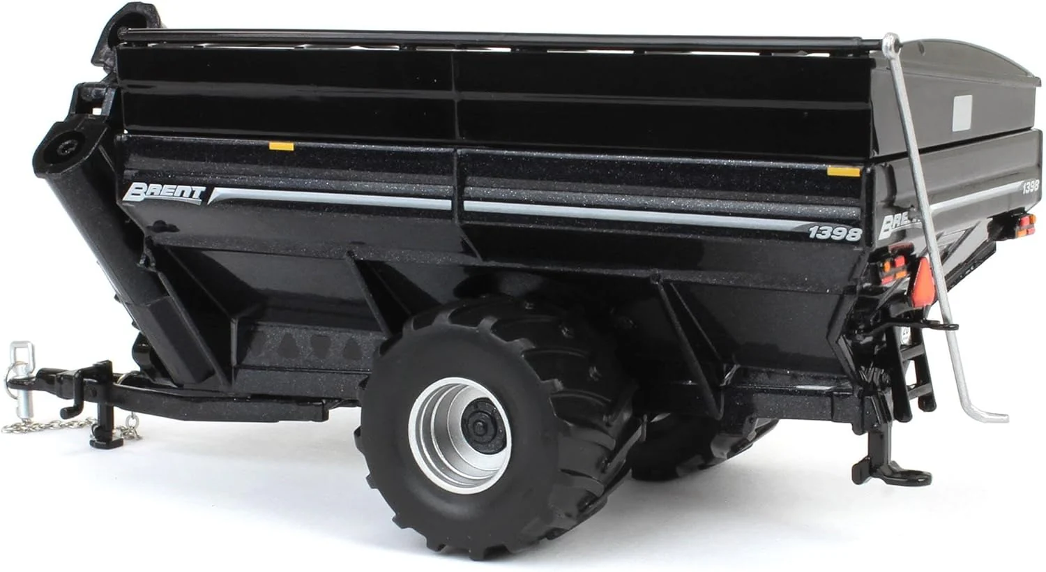 Brent 1398 Grain Cart w/ Flotation Tires - Metallic Black Diecast 1:64 Scale Model - SpecCast UBC064 - Image 4