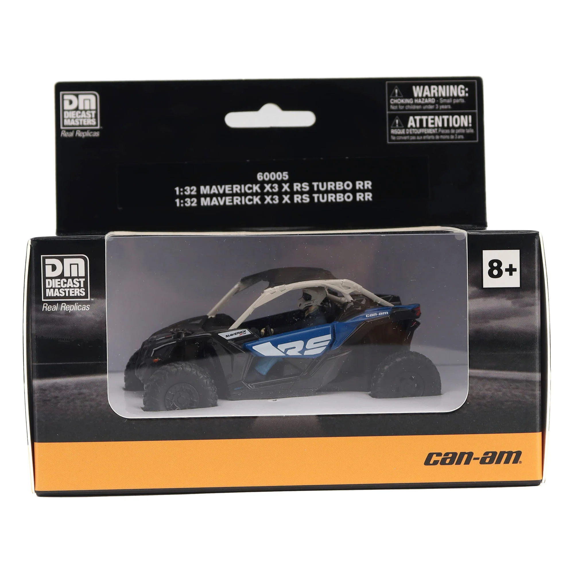 Can-Am Maverick X3 X rs Turbo RR - Intense Blue Carbon Black & Chalk Grey Diecast 1:32 Scale Model - Diecast Masters 60005 - Image 7