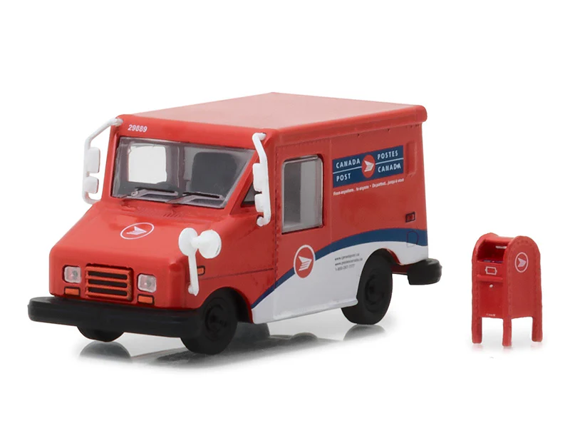 Canada Postal Service - Long Life Postal Mail Delivery Vehicle w/ Mailbox Accessory Diecast 1:64 Scale Model - Greenlight 29889